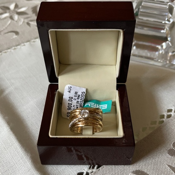 ❤️❤️❤️EFFY 14K White&Yellow Gold Diamond Ring ❤️❤️ - Picture 1 of 16